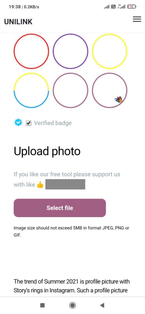 Add Colorful Border to Instagram Profile Picture and Verification Tick