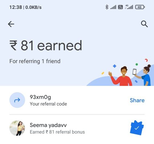 Best Refer and Earn App Google Pay Refer And Earn