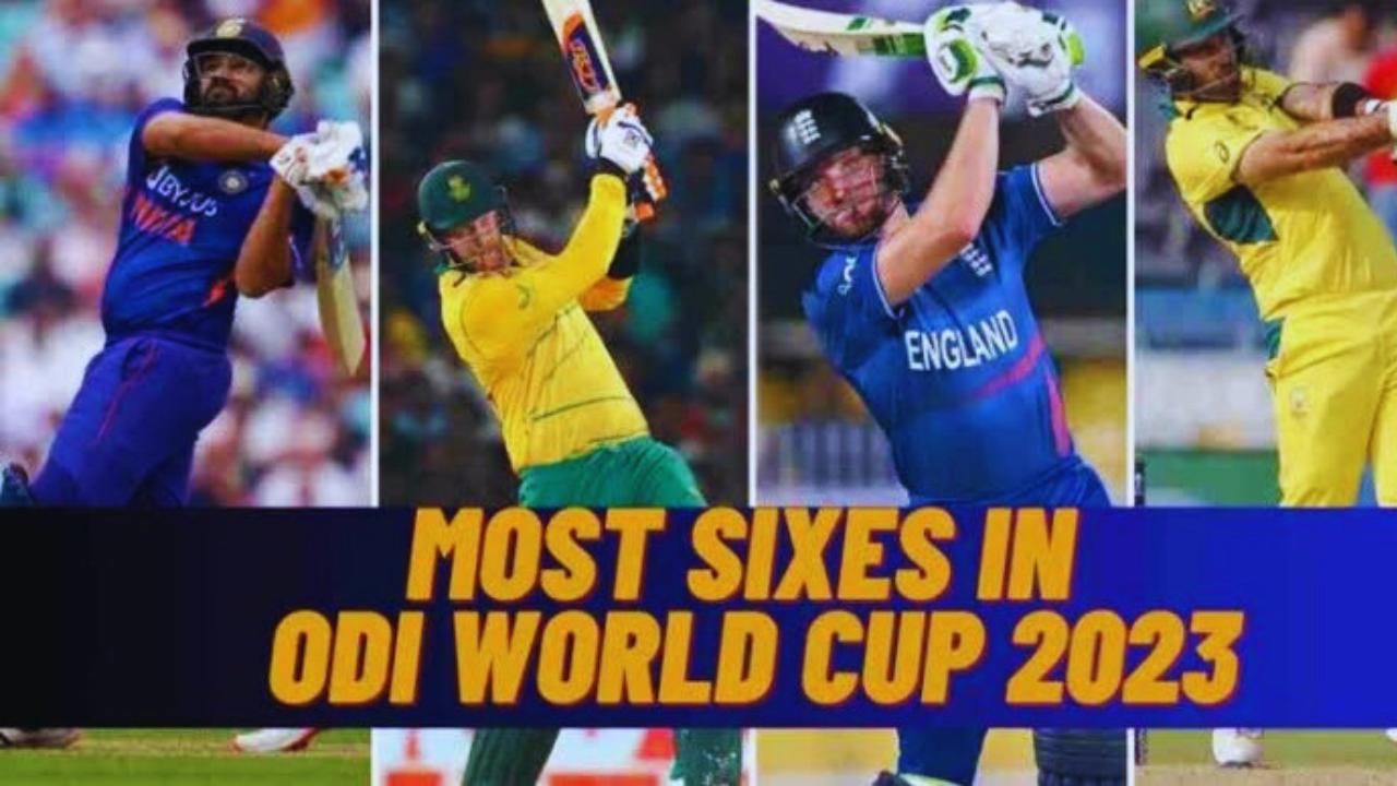 How many total sixes hit in ICC Men's Cricket World Cup 2023