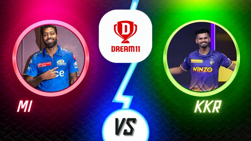 MI vs KKR Dream11 Today