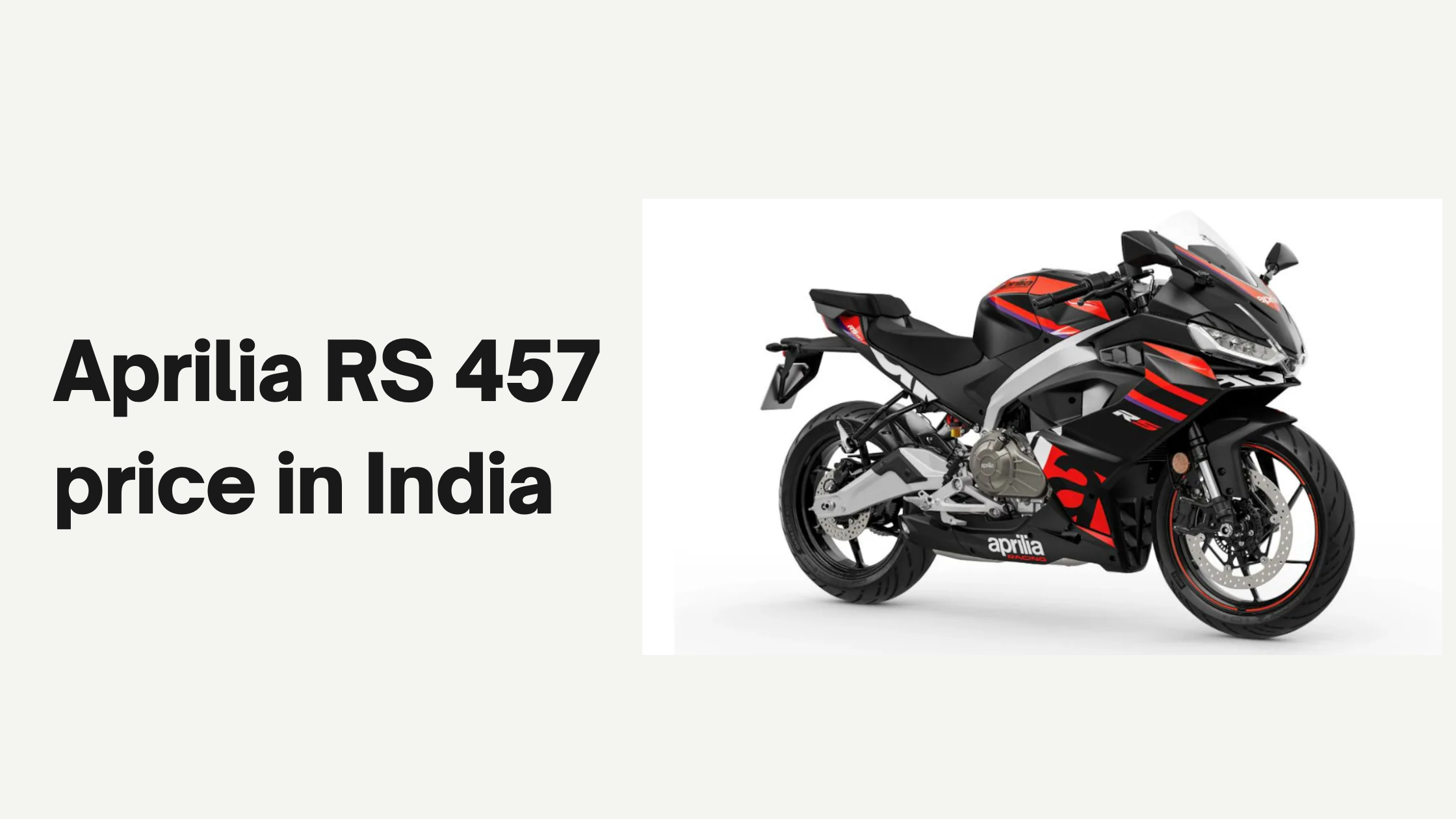 Aprilia RS 457 price in India: The Ultimate Sportbike for Performance Enthusiasts