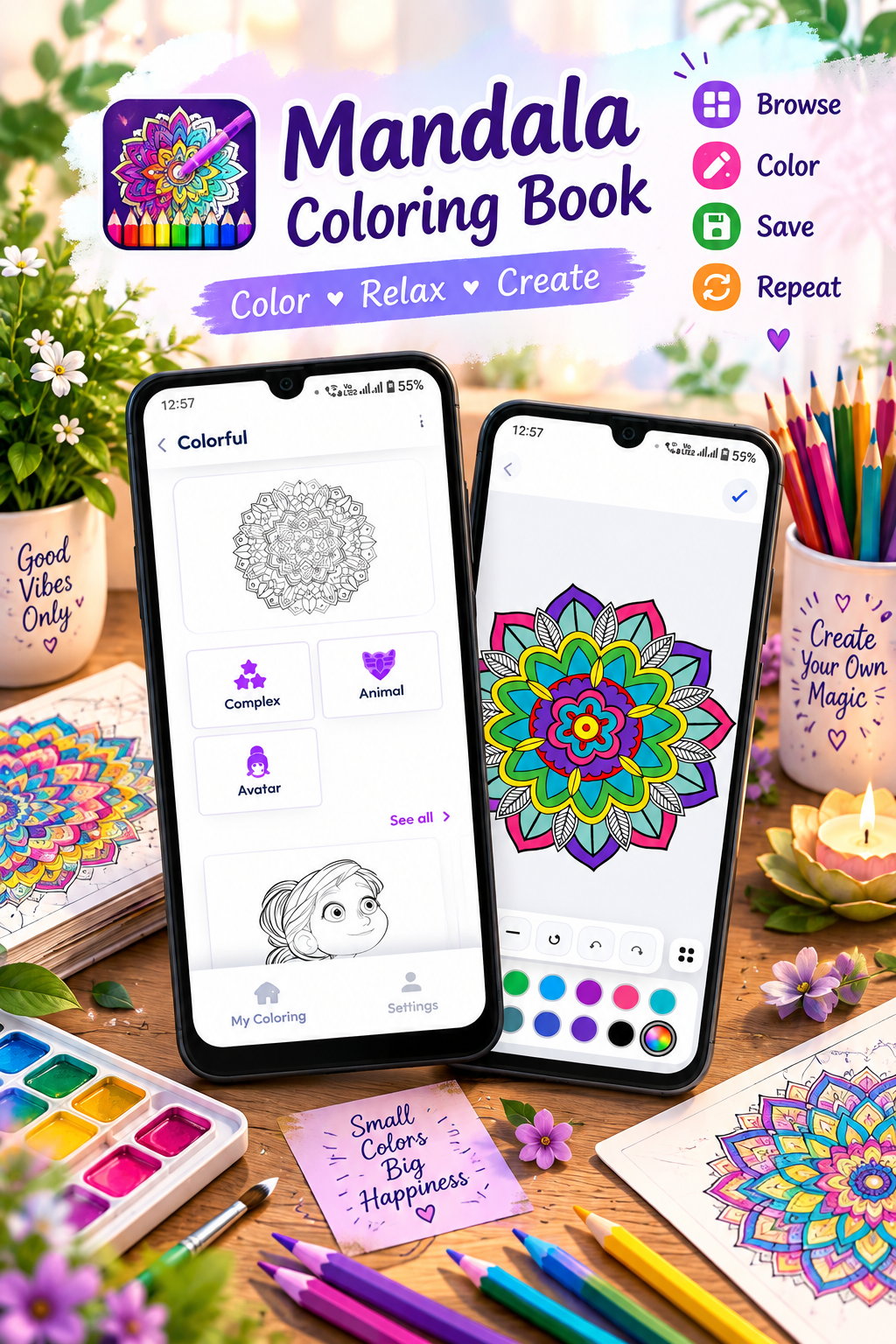 Mandala Coloring App