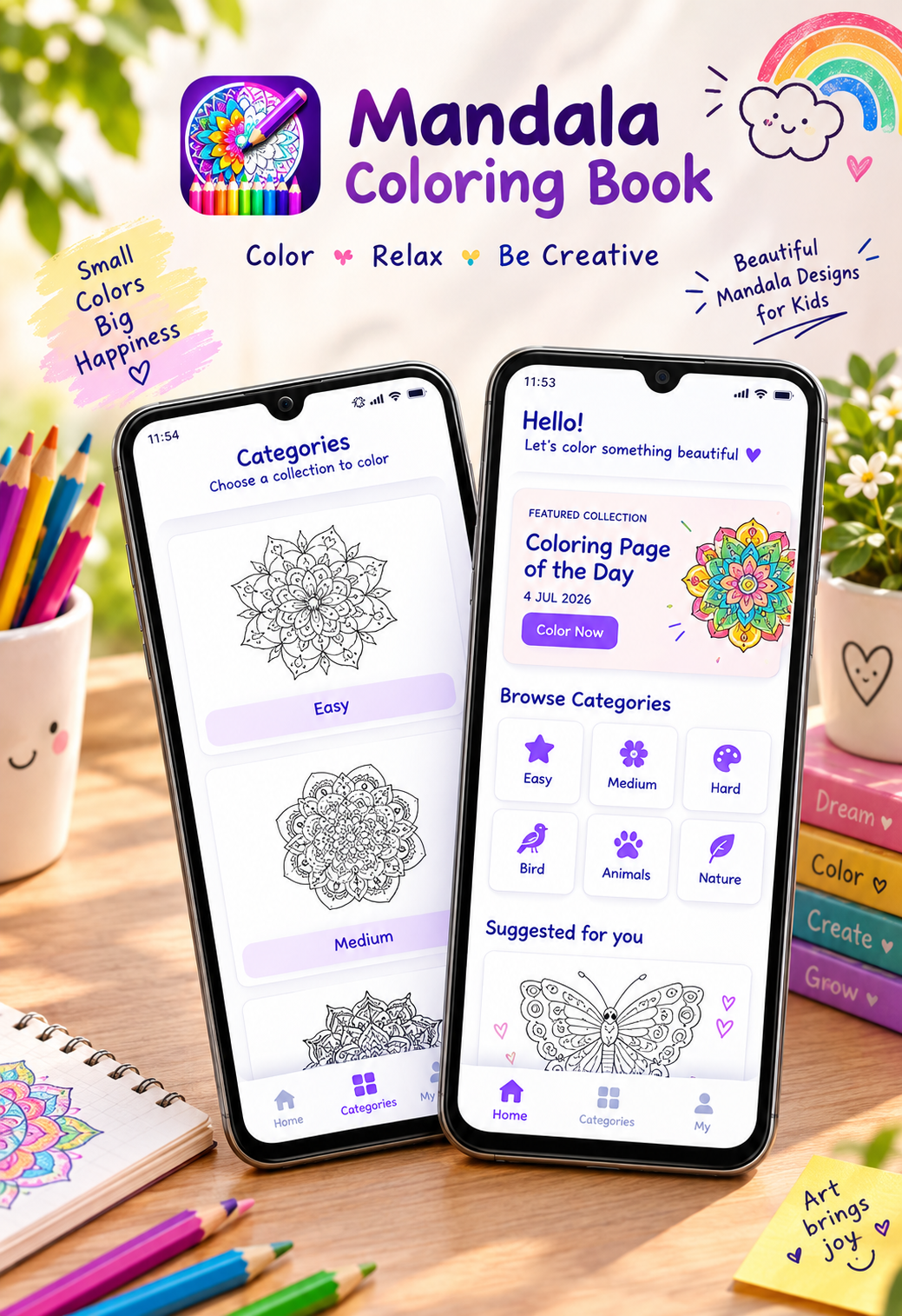 Digital Mandala Coloring
