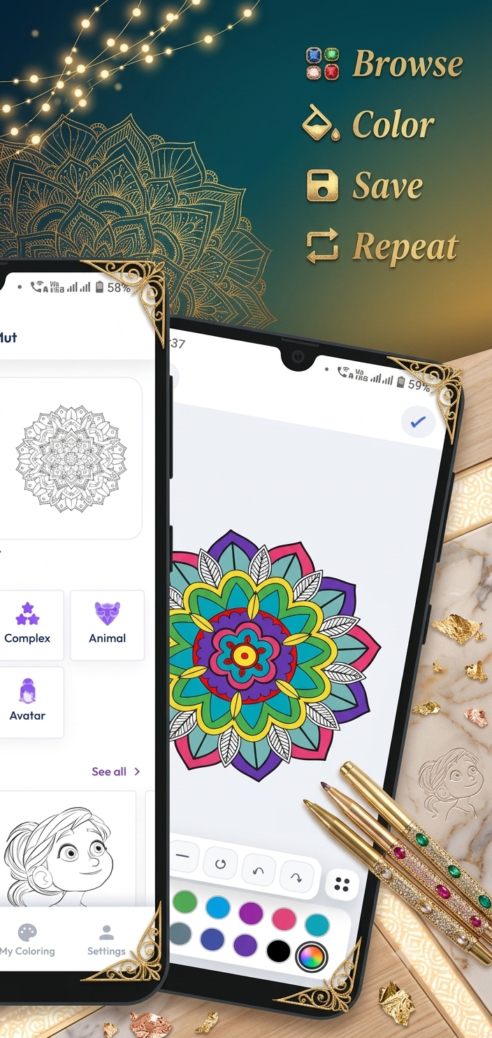 Mandala Coloring App